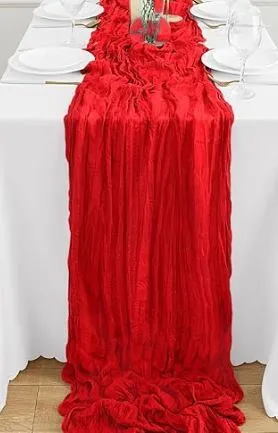 Cheesecloth Table Runner 10FT (RED)