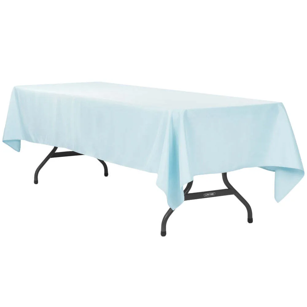 60"X120" Tablecloth Banquet Poly - light Blue