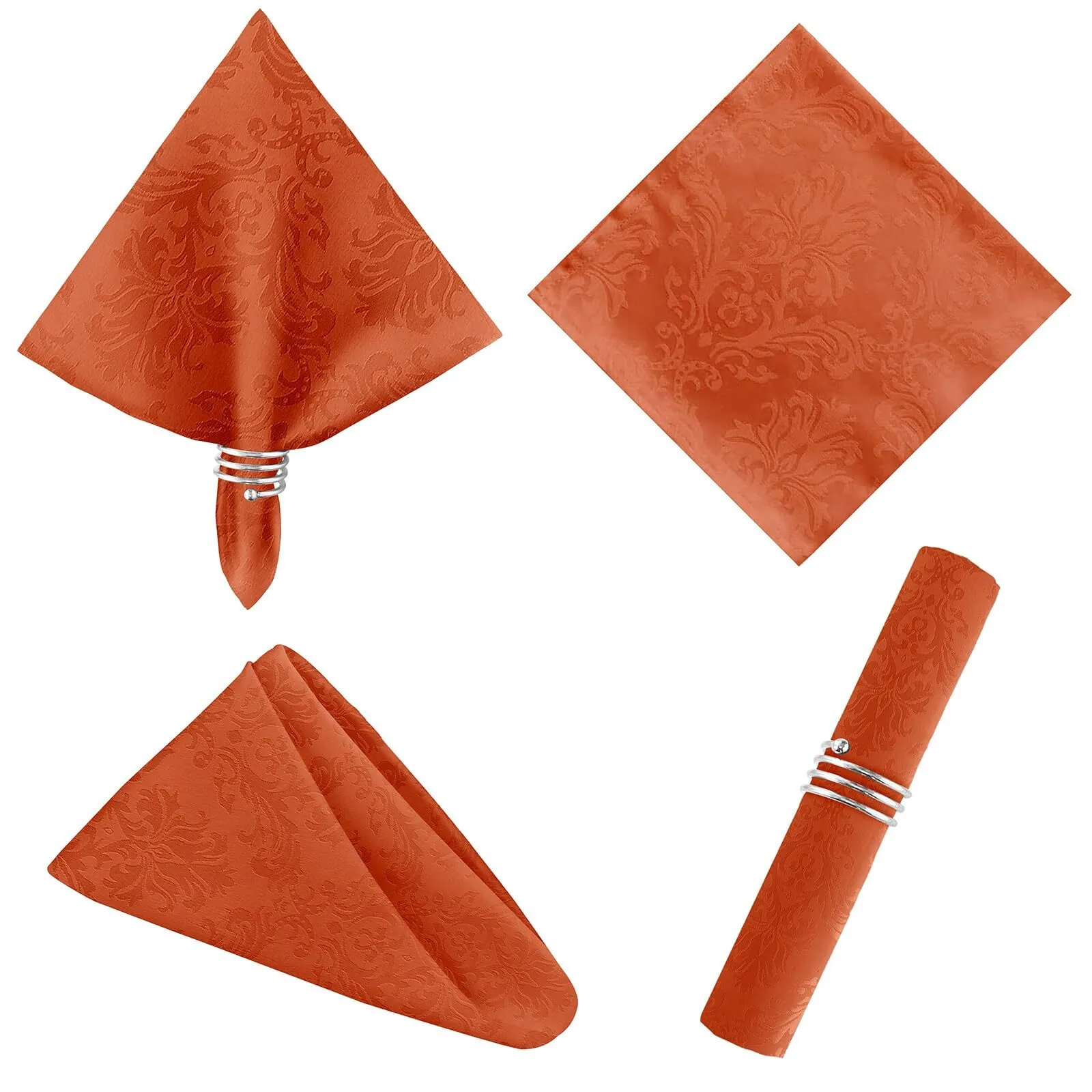 20"X20" Napkin Poly Burnt Orange