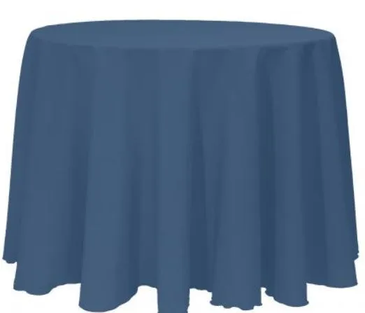 108" Rd Poly tablecloth Wedgewood