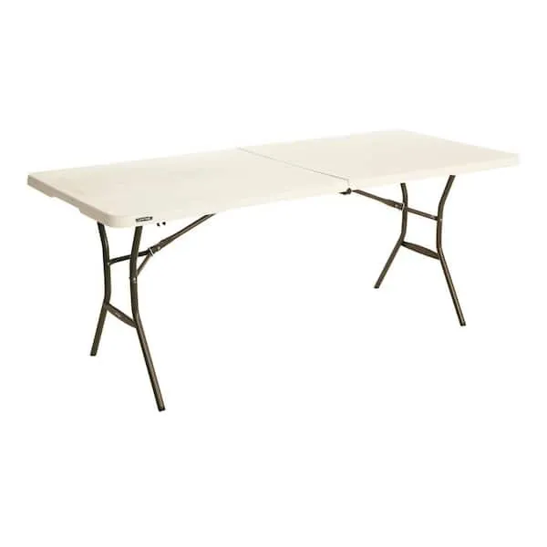 Lifetime 6 ft. Residential Fold-In-Half Folding Table