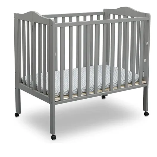Dream On Me 2-in-1 Lightweight Folding Mini Crib w/Mattress 