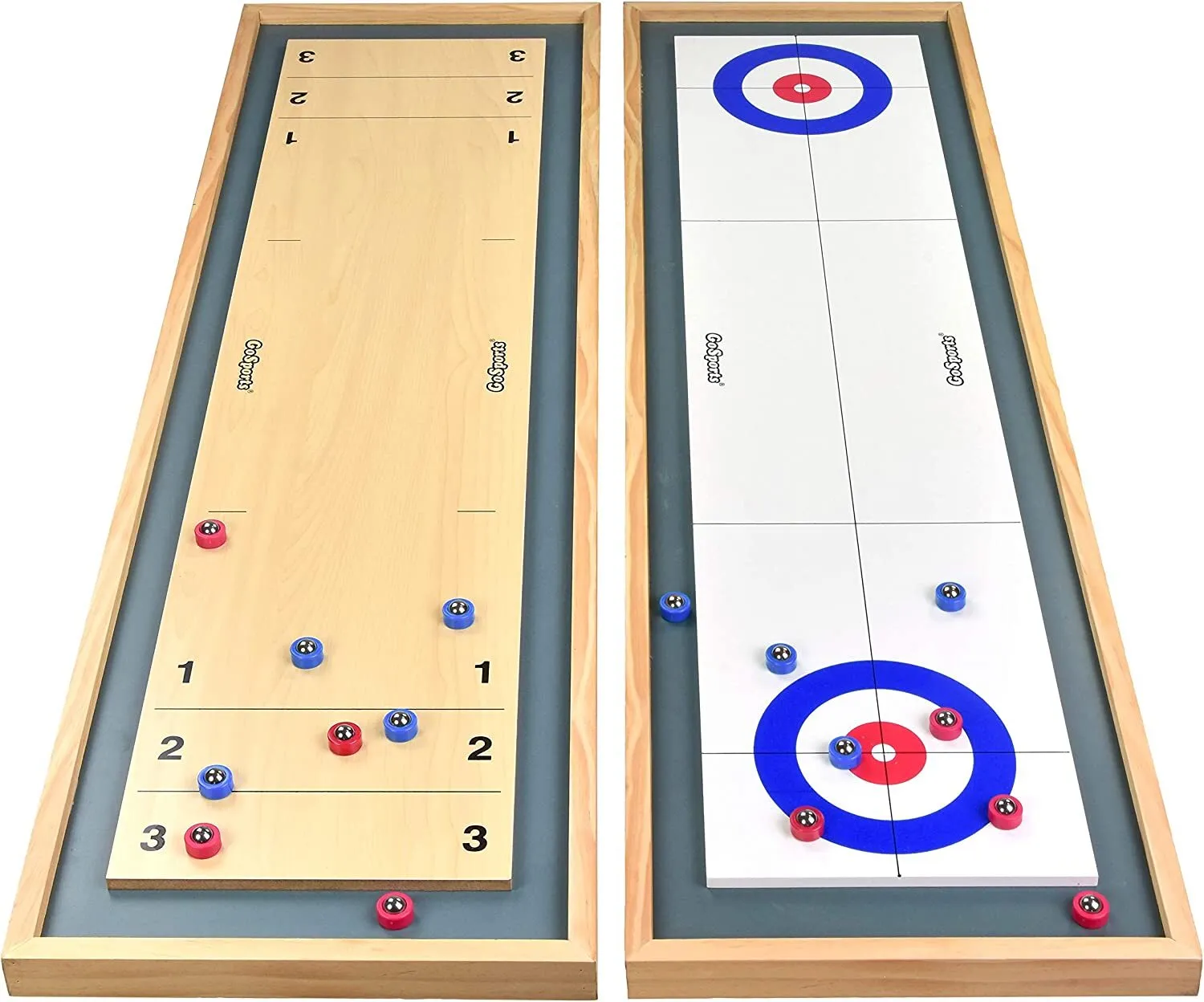 Juego de Mesa 2 en 1 - Shuffleboard y Curling