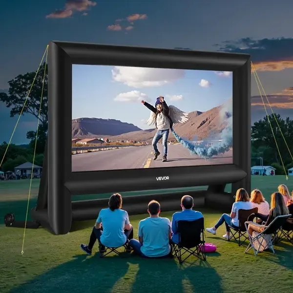 Inflatable Movie Screen, Projector, and Speaker