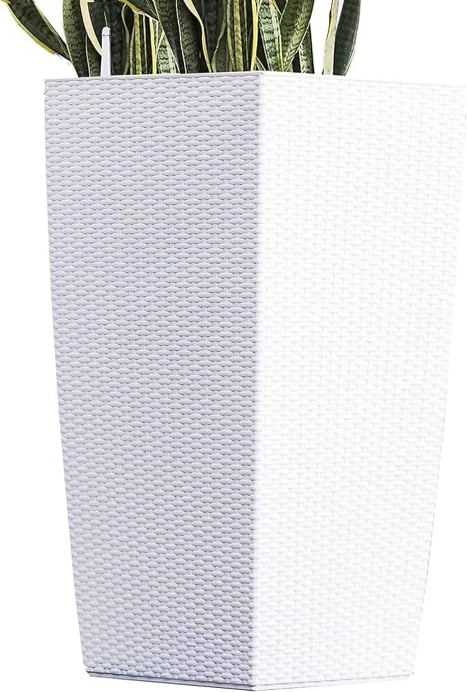 White Square Planter - 32"