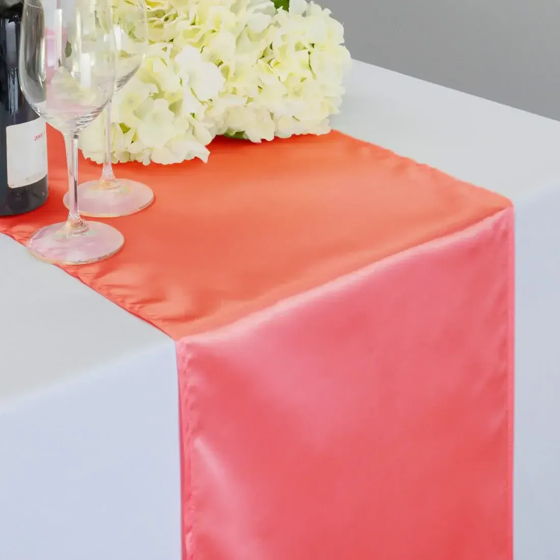 Table Runner - Satin Coral 14x108