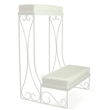 White Iron Kneeling Bench