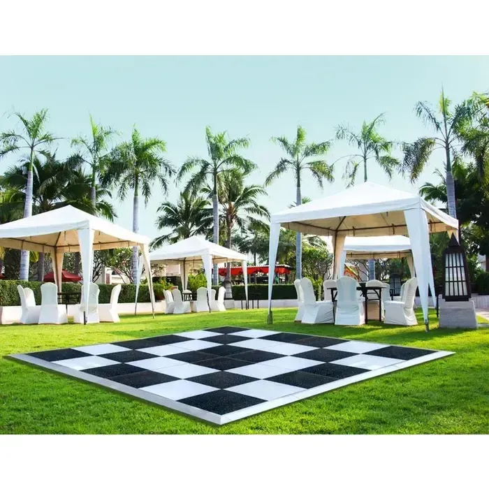 Dance Floor Black & White 20x20
