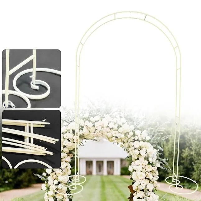 White Iron Arch - with heart scrolling