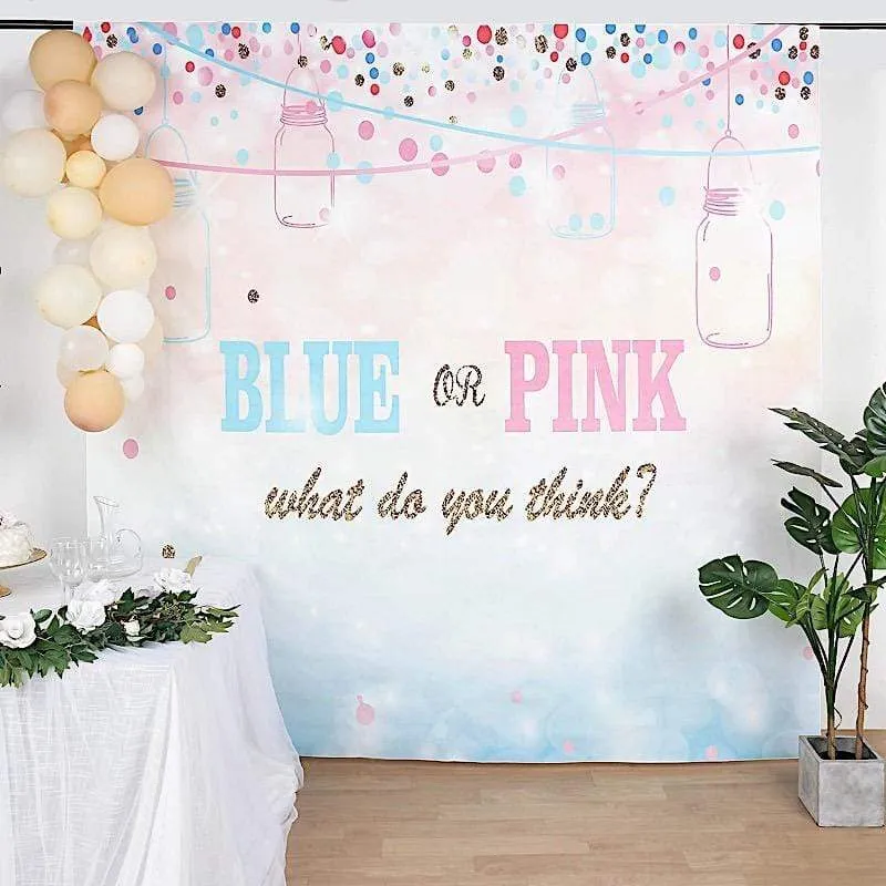 Blue or Pink Gender Reveal Backdrop - 8ft X 8ft