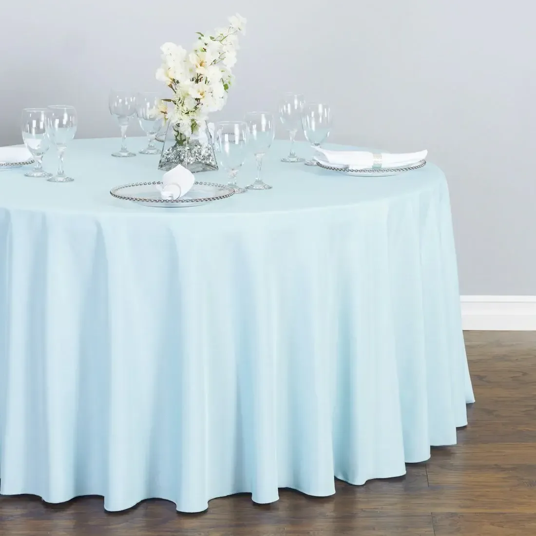 Round Table Linen - Baby Blue 120"