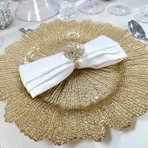 Seafoam Gold Charger