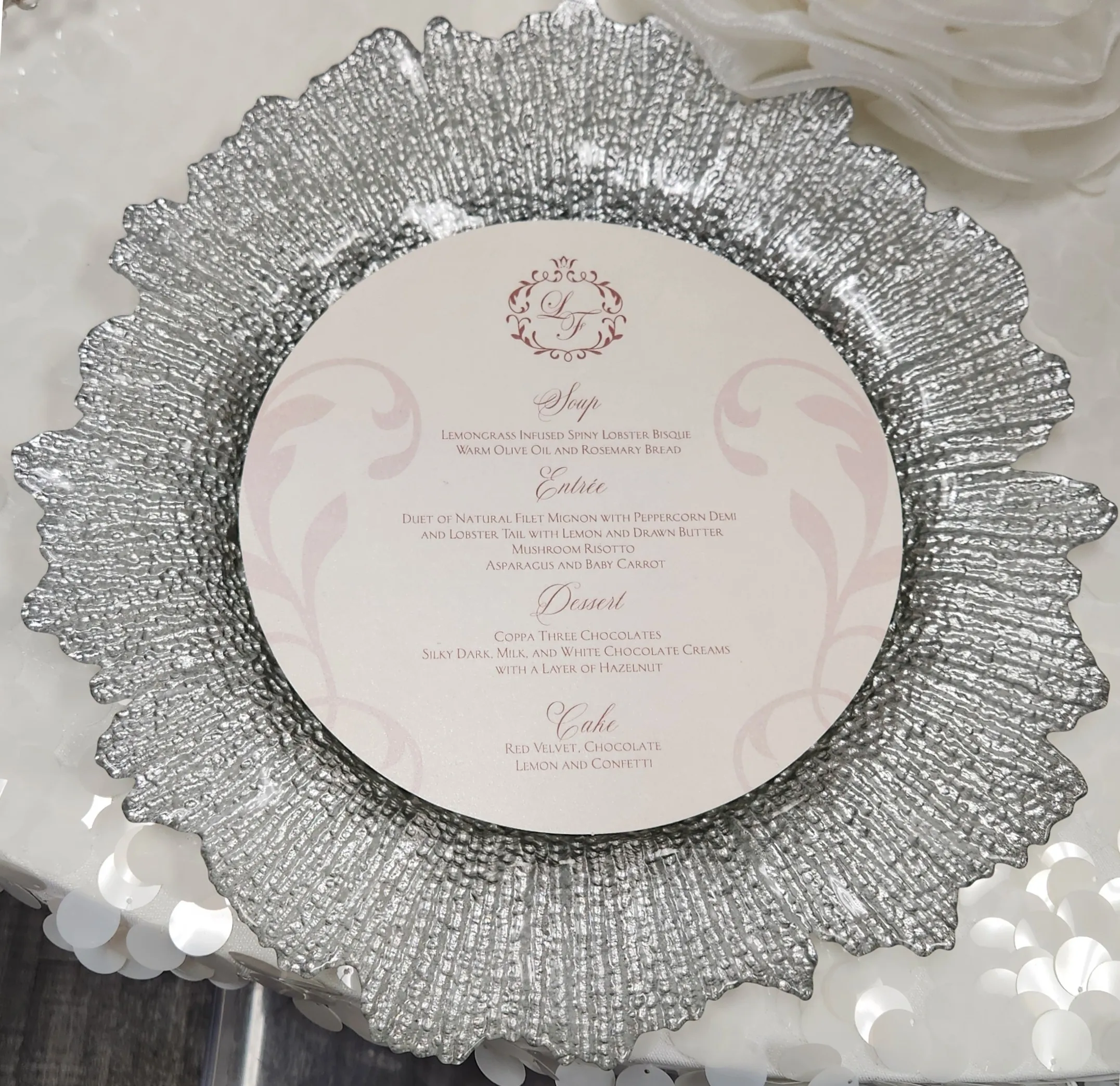 Seafoam Silver Charger