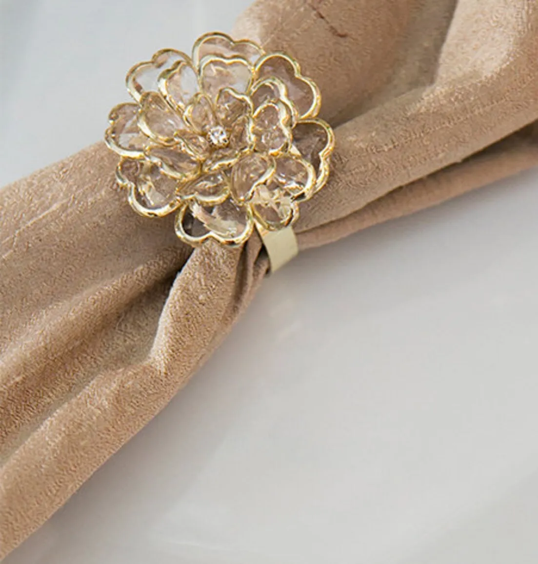 Peony Napkin Ring Gold