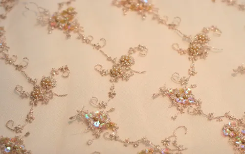 Overlay Pearl Sequin Champagne