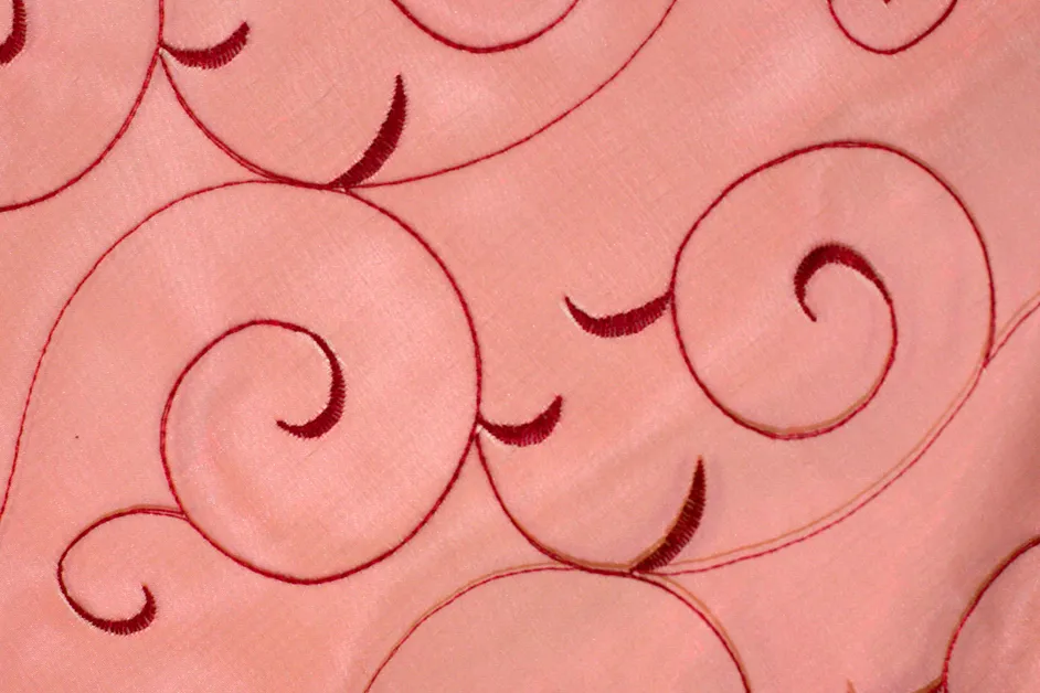 Overlay Vine Pattern Cranberry