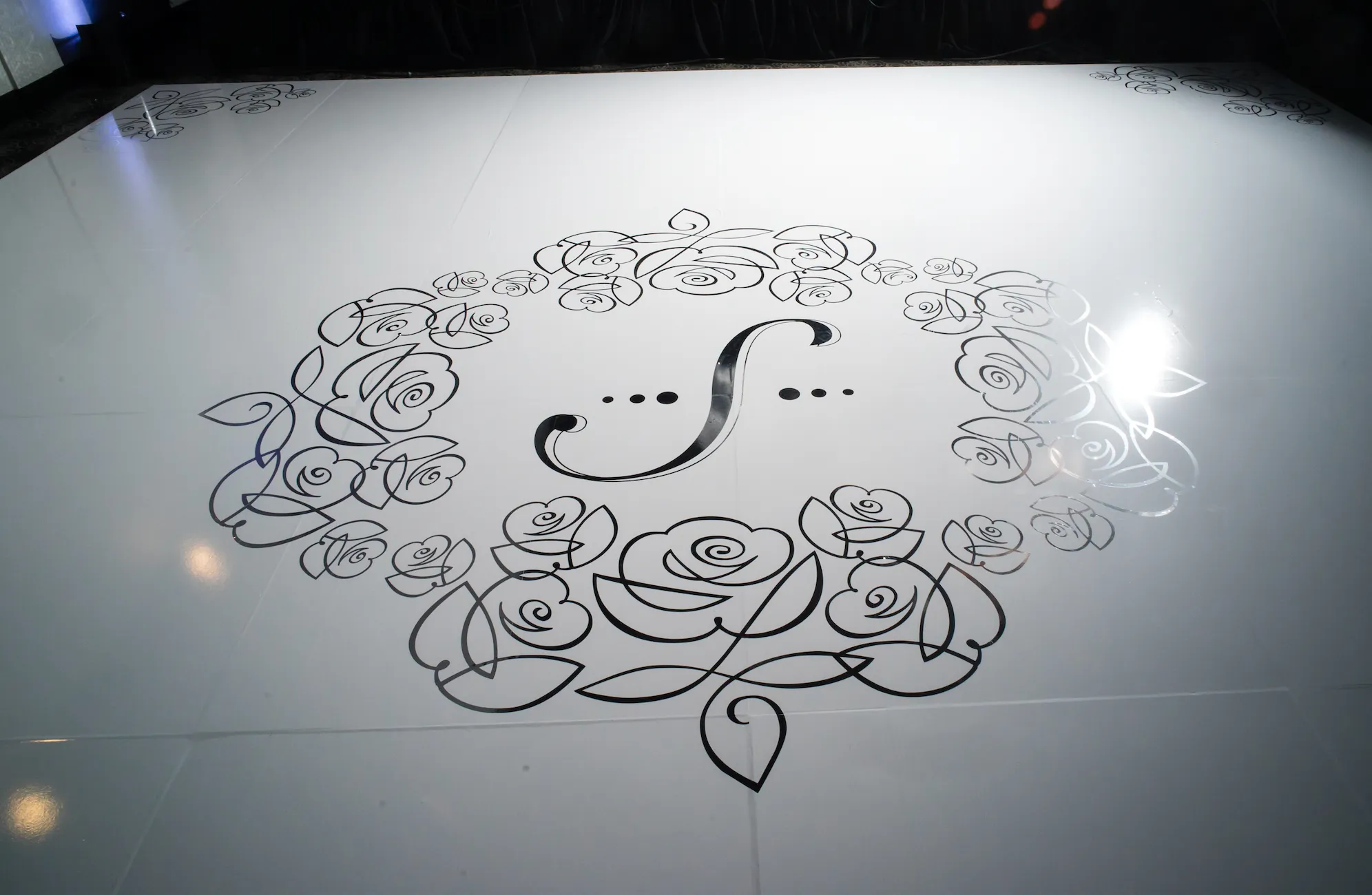 BIRTHDAY DANCE FLOOR MONOGRAM DESIGN