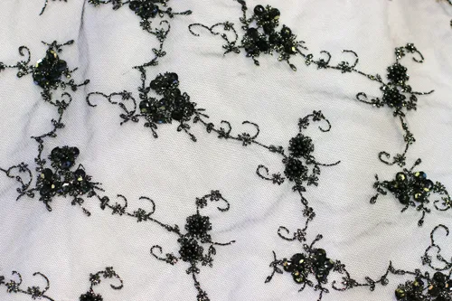 Overlay Pearl Sequins Black