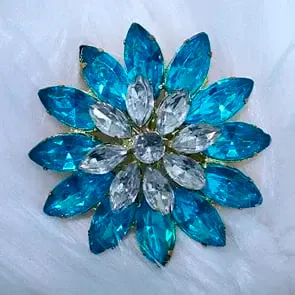 TURQUOISE FLOWER BROOCH