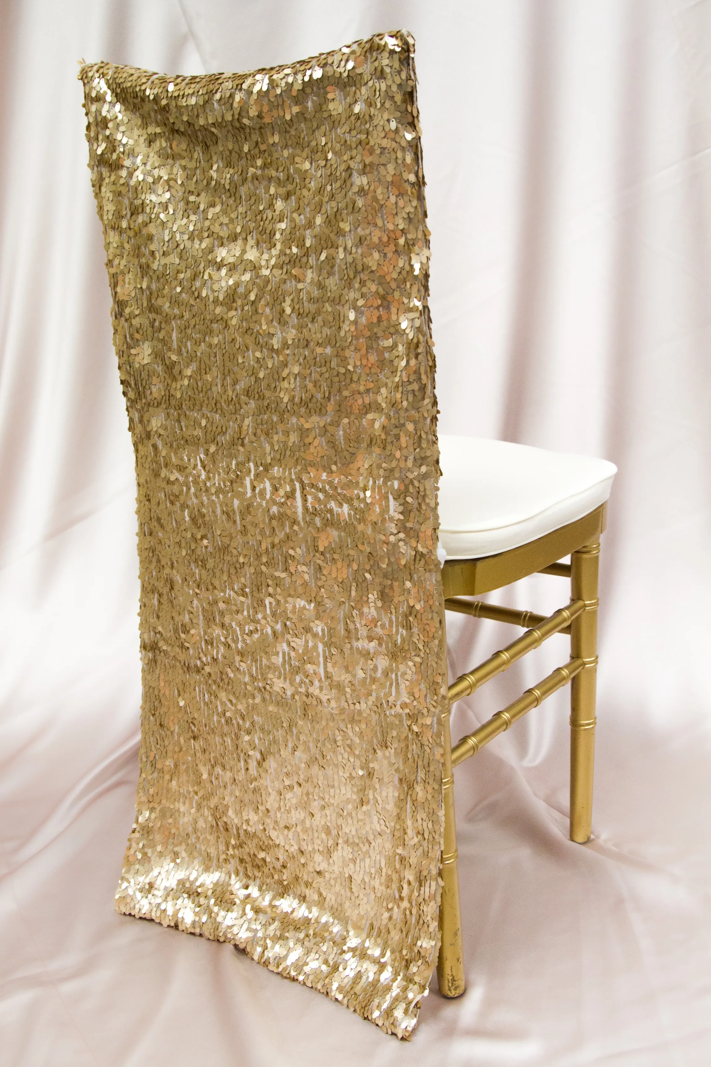 Chair Cover Gold Sequin