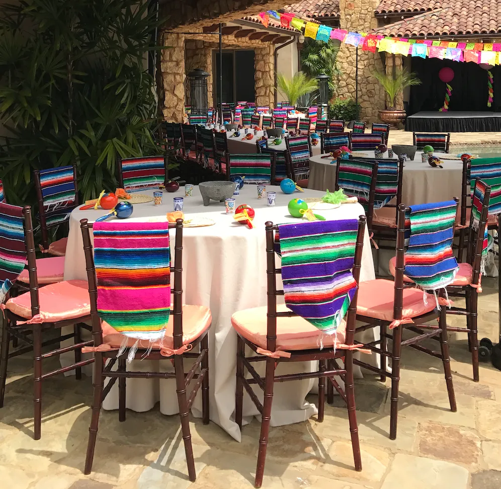 COLORFUL MEXICAN SERAPES CHAIR RUNNER