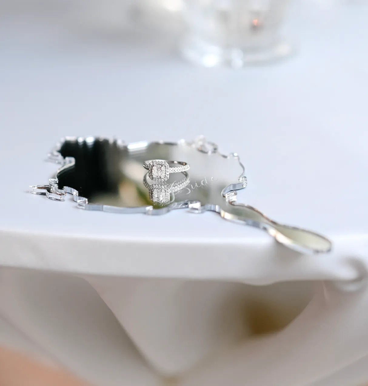 PERSONALIZED DIECUT MIRROR PLACE CARD