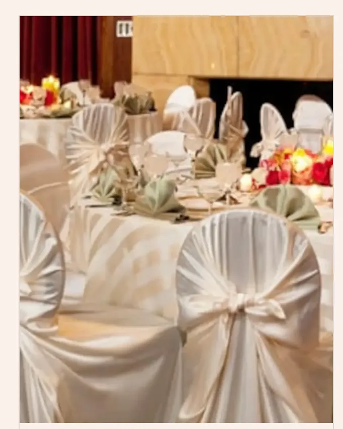 SATIN CHAIR COVER WITH SELF SASH