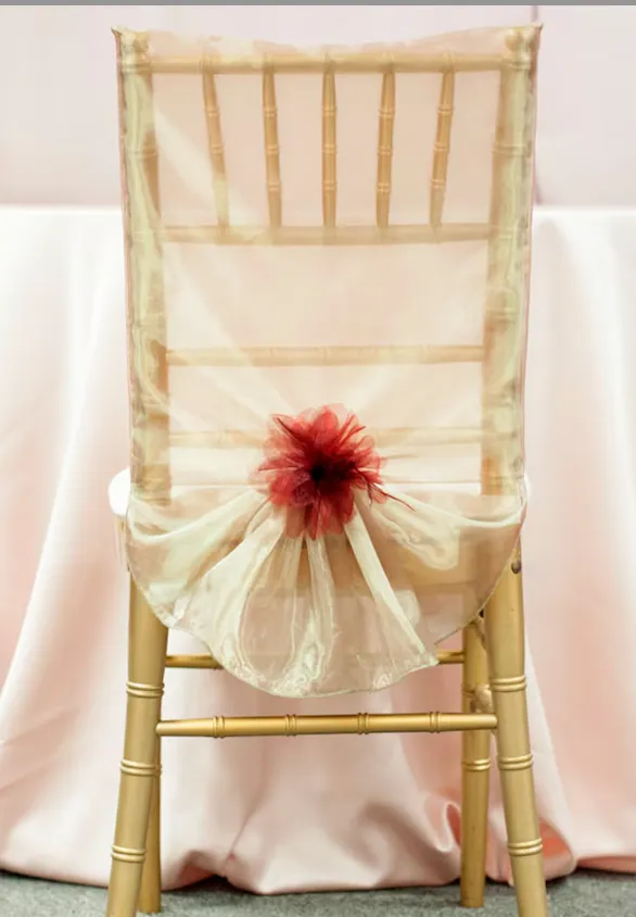 2 TONE SHEER ORGANZA CHIAVARI CHAIR COVER