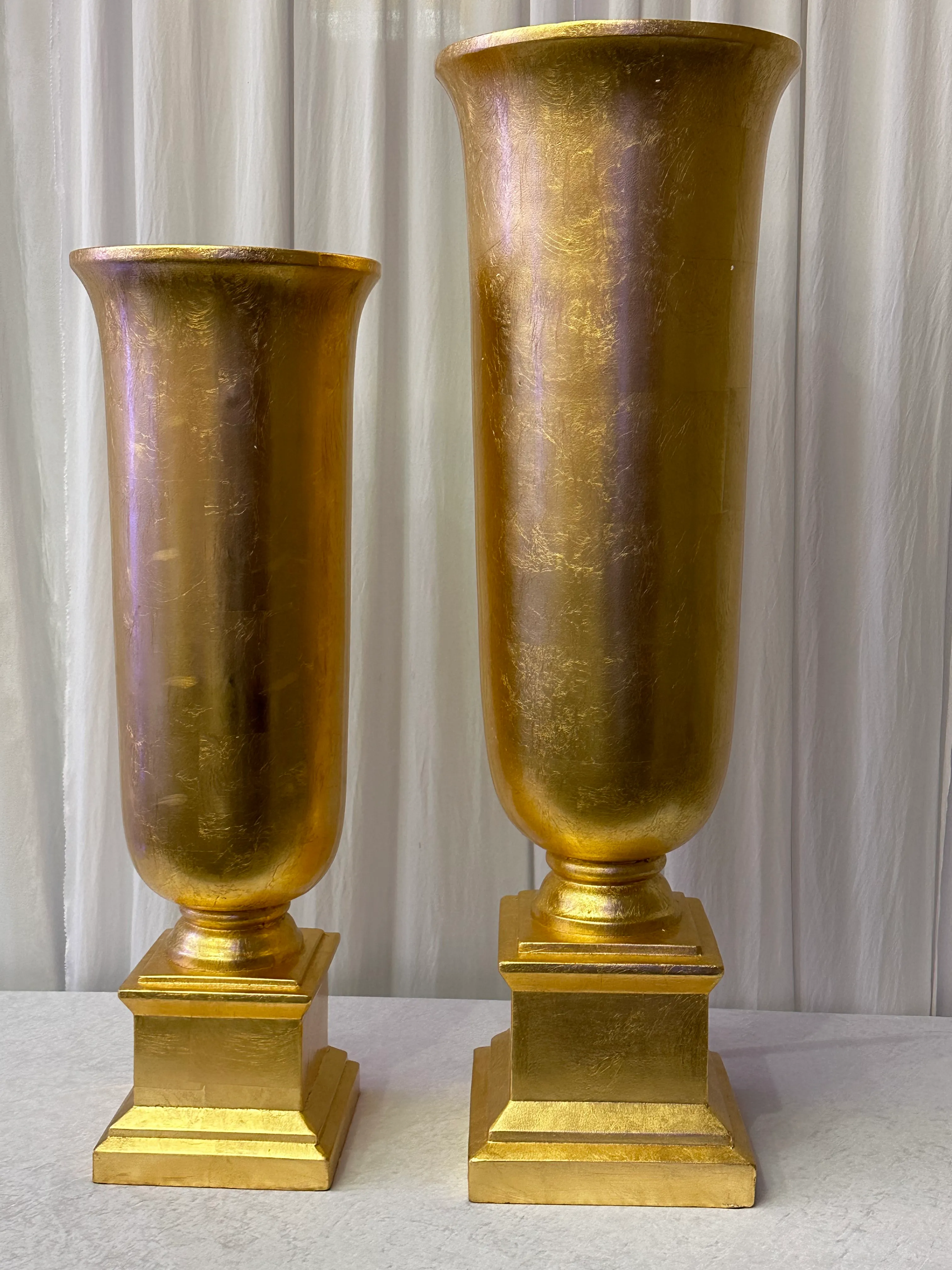 Decorative Gold Vases (Set of 2)
