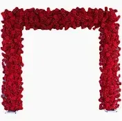 Red Square Flower Wall Arch