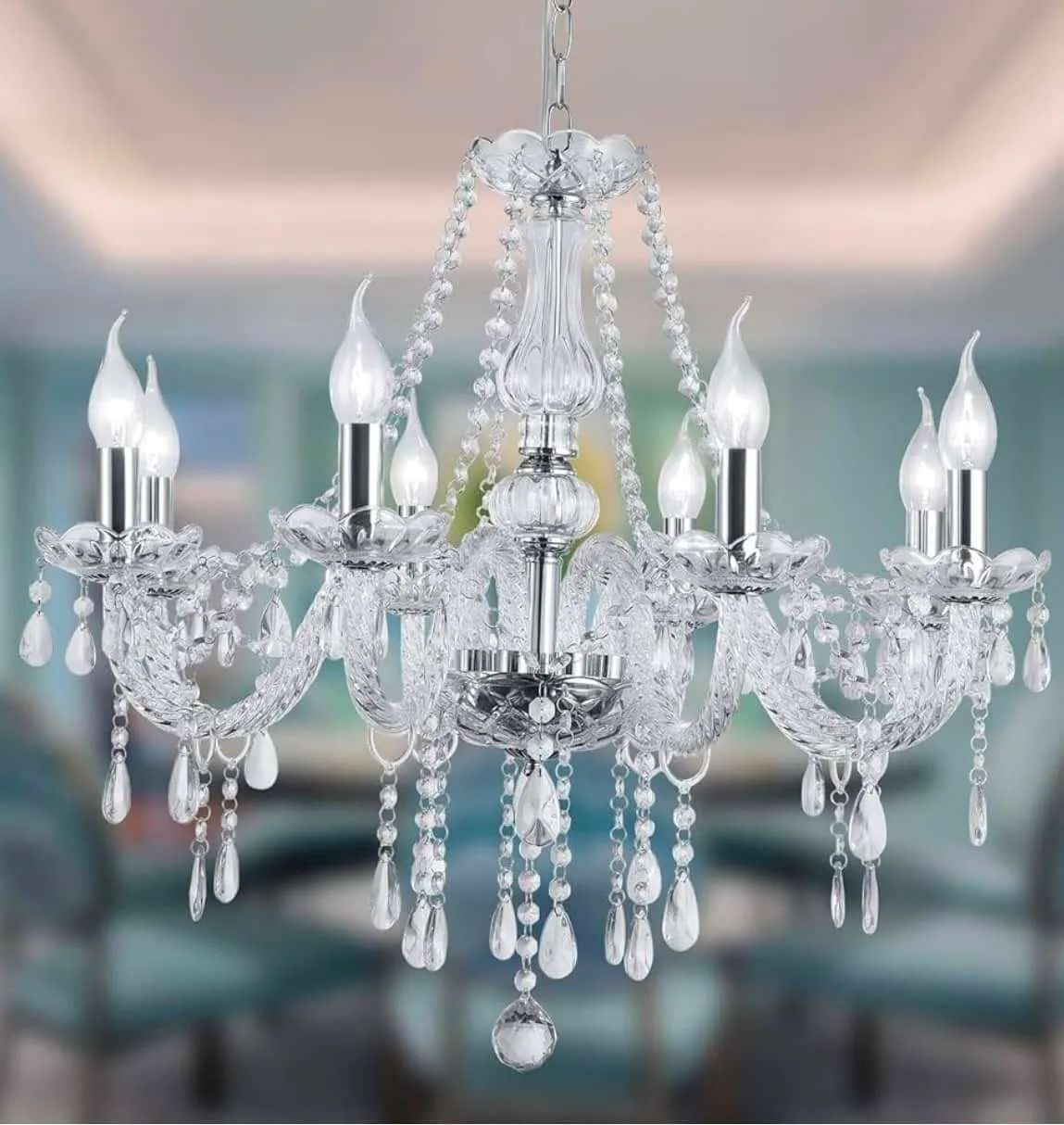 Large Crystal Chandelier