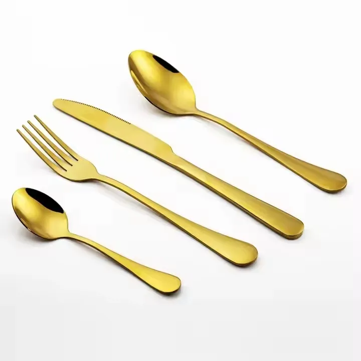 4pc Gold Flatware Set