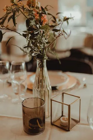 Windlicht vierkant goud