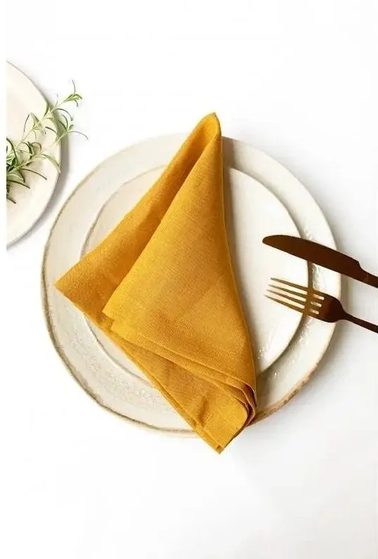 Servet oker geel