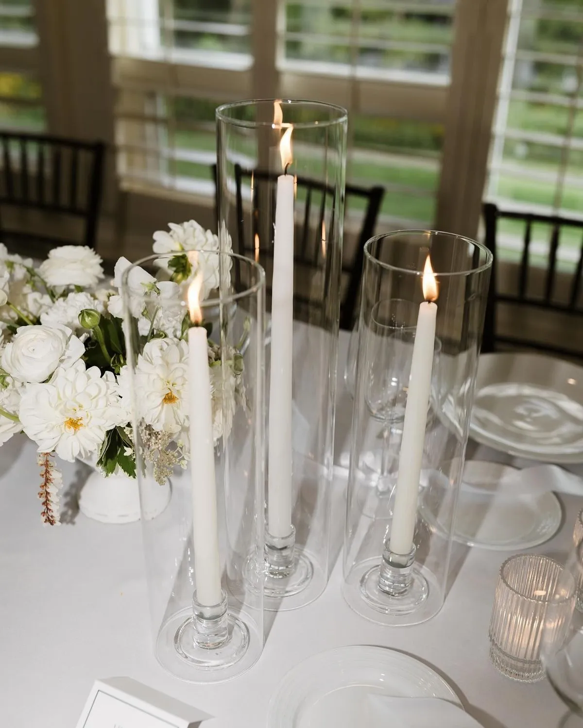 Kaarsenstandaard glas met cilinder