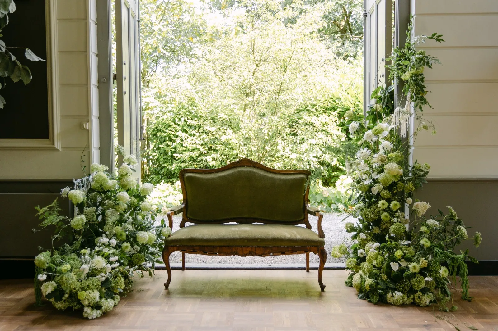 Bankje vintage groen
