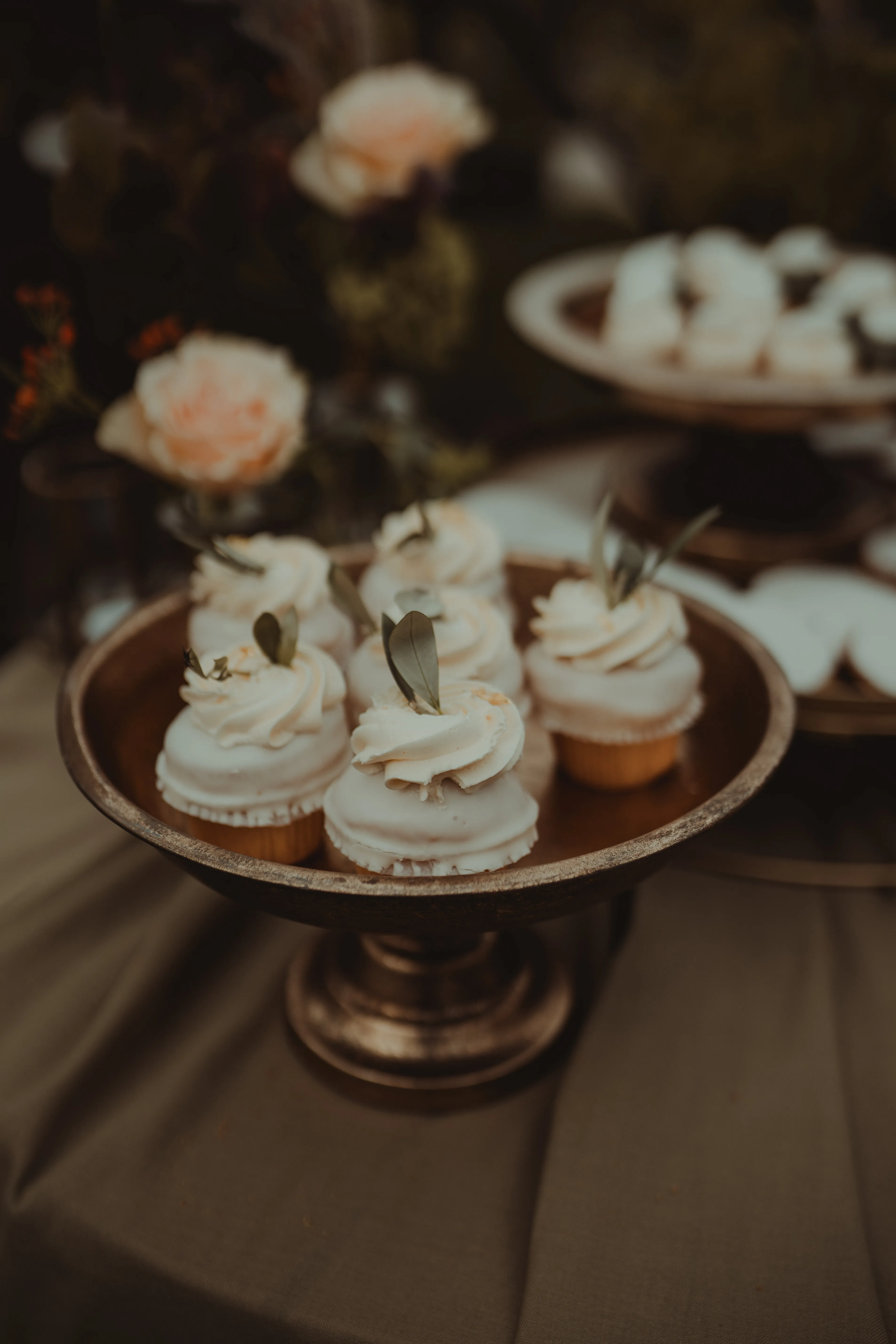 Serveerschaal brocante goud