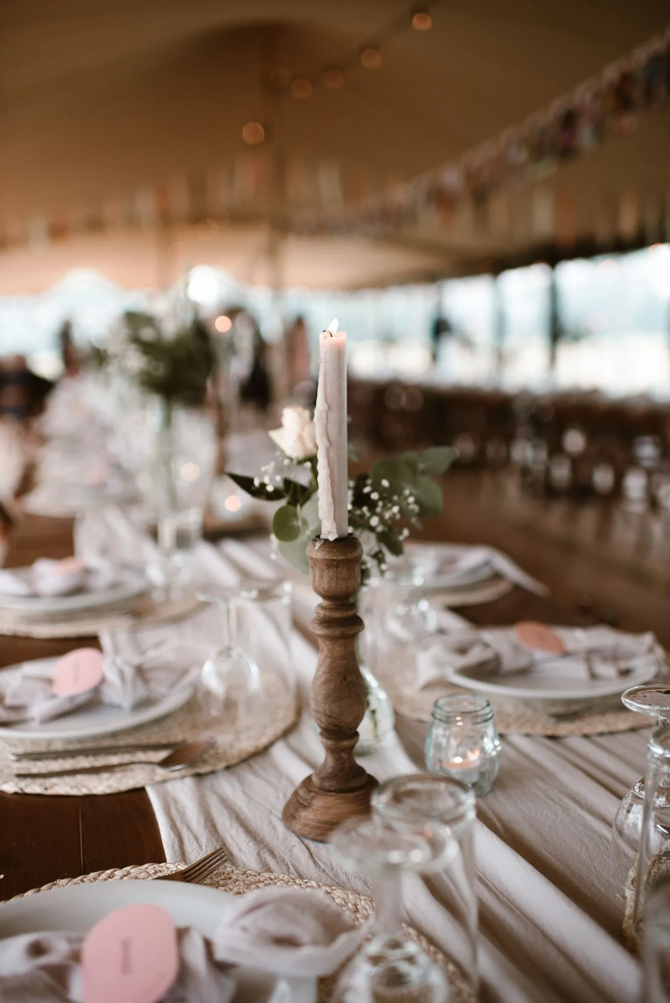 Kaarsenstandaard hout 