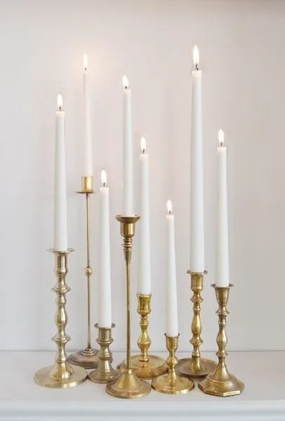 Kaarsenstandaard goud vintage