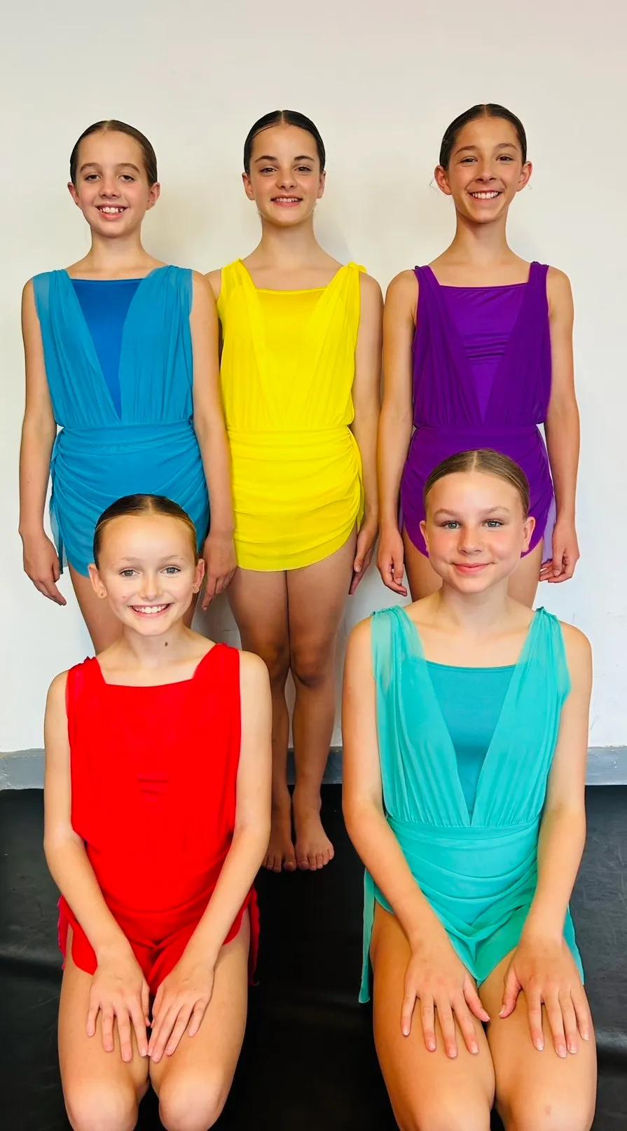 BL175 - COLOUR OVER MESH DRESS