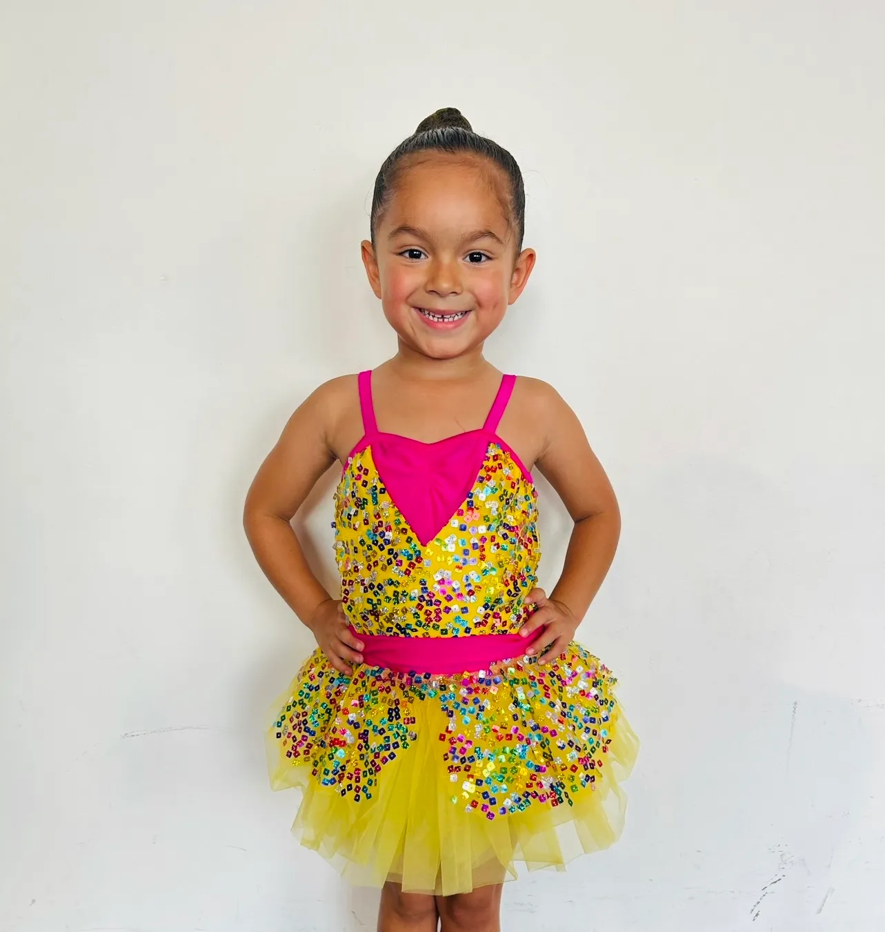 BL010 - YELLOW/PINK SEQUIN TUTU