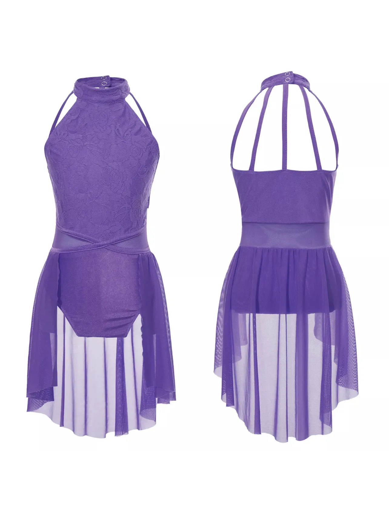 BL182- PURPLE LYRICAL DRESS WITH GEMS