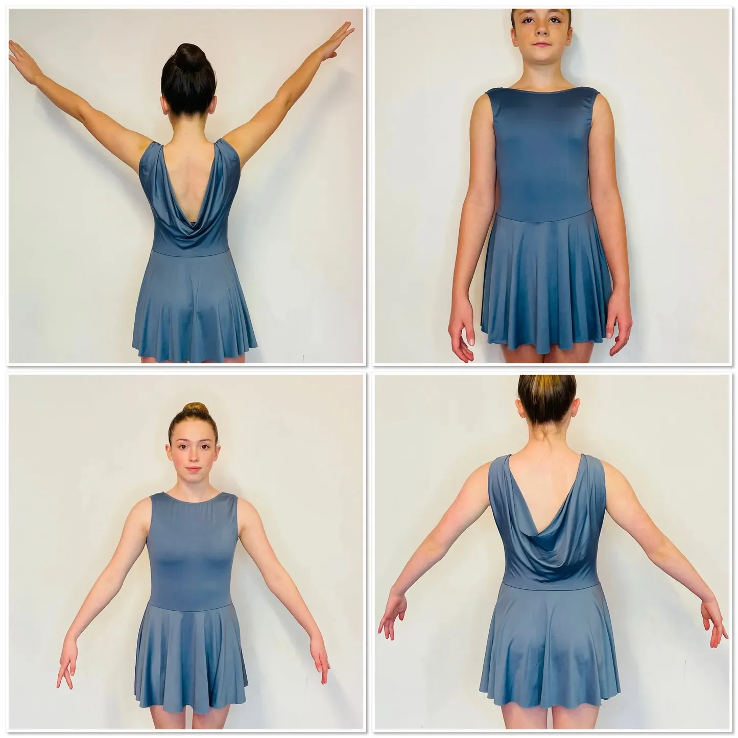 BL028 - GREY SLATE DRAPE DRESS