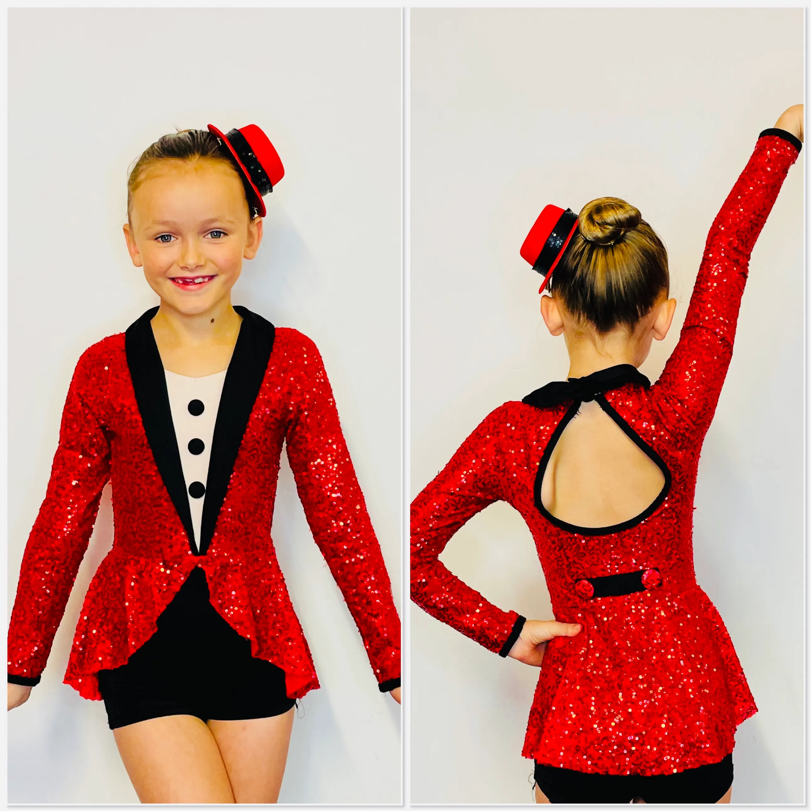 BL001 - RED TUX UNITARD