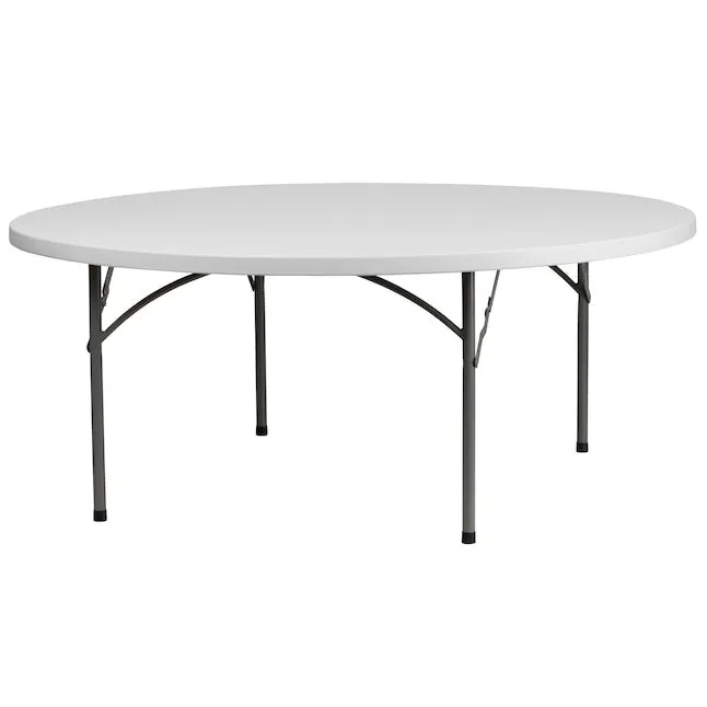 6ft white round tables 