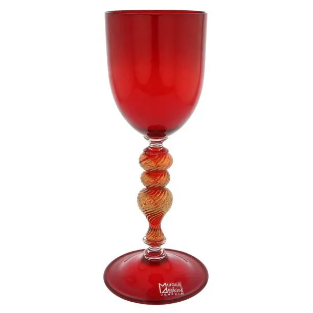 Maroon Goblet Vase With Stem