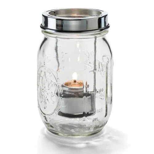 Clear Jar Candle Holder