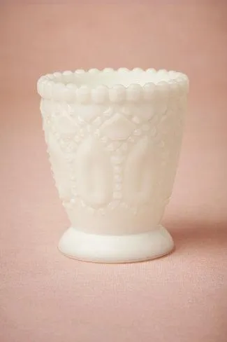 White Argyle Votive
