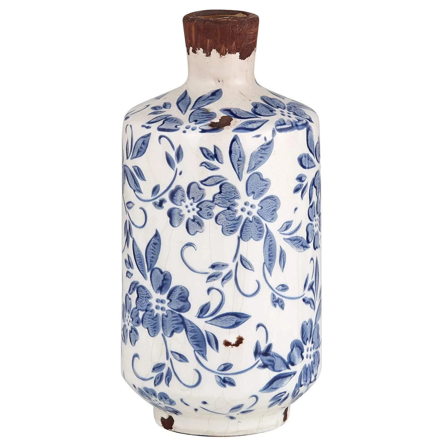 Small Blue Patterned Vase