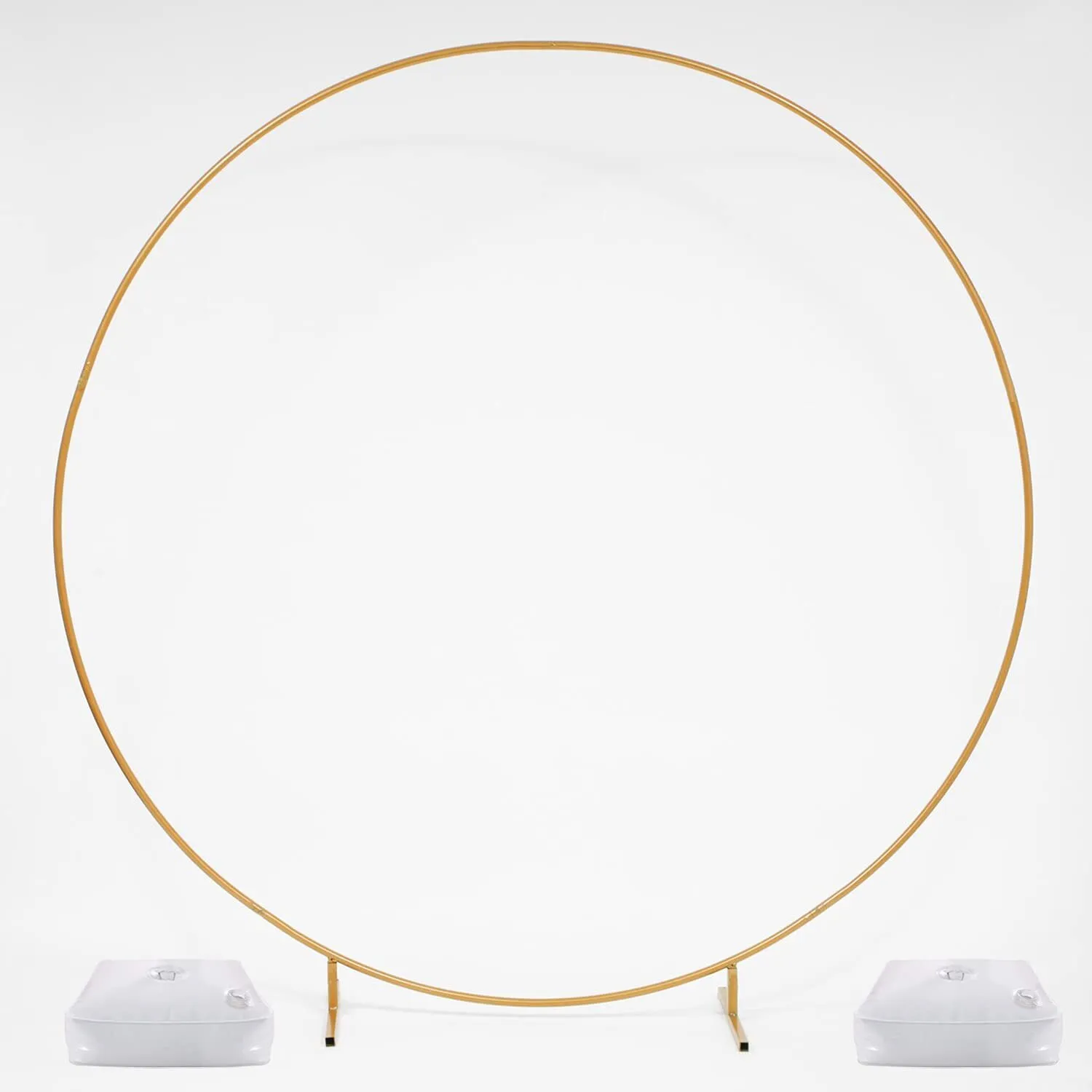 Gold Circle Arch with flowers 